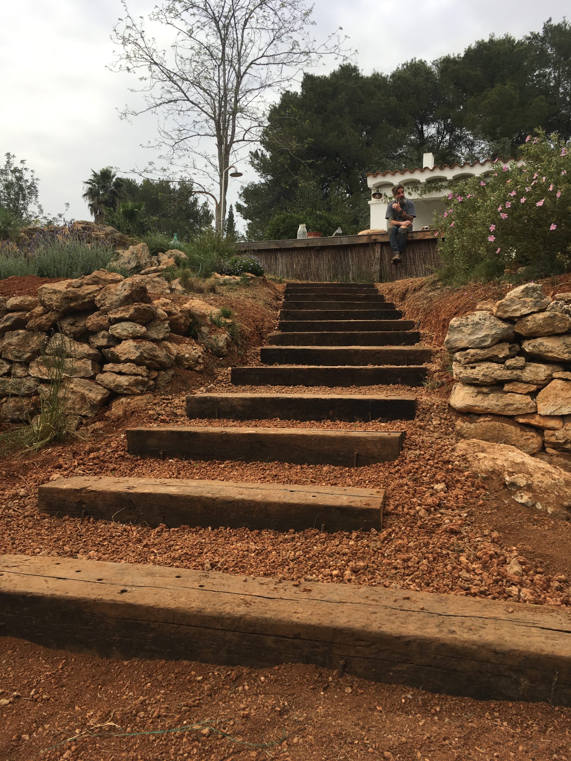 Création d'un escalier extérieur à Ibiza